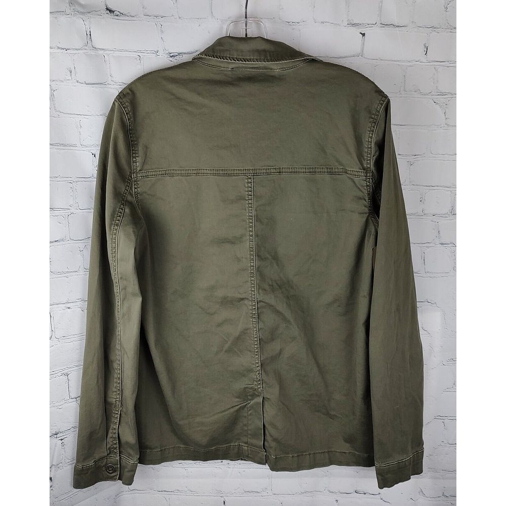 Forever 21 Womens Olive Green Utility Military Button Up Jacket Medium Pockets - Picture 3 of 6